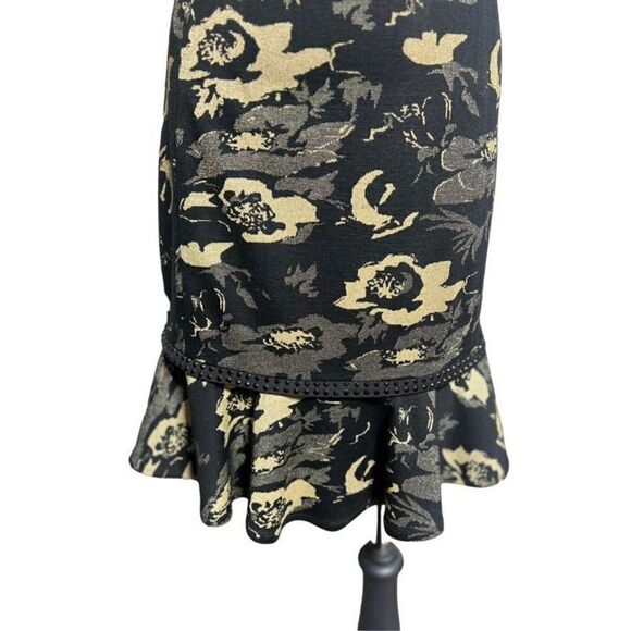 Badgley Mischka NWT Modelle Black & Gold Cocktail Dress Party Dress 6 - Picture 4 of 7